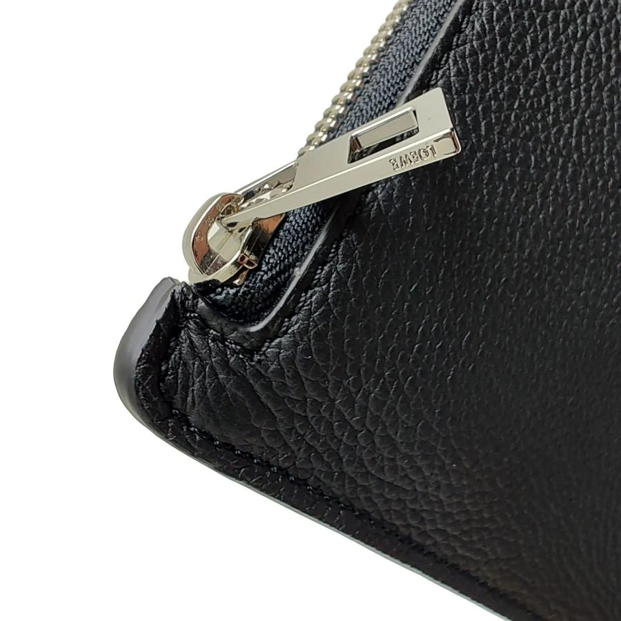 美品 ロエベ ビジネスバッグ アナグラム ロゴ型押し フラップ 鍵付き 本革 LOEWE（ロエベ） 中古品 アナグラム Lジップ ポーチ カーフレザー