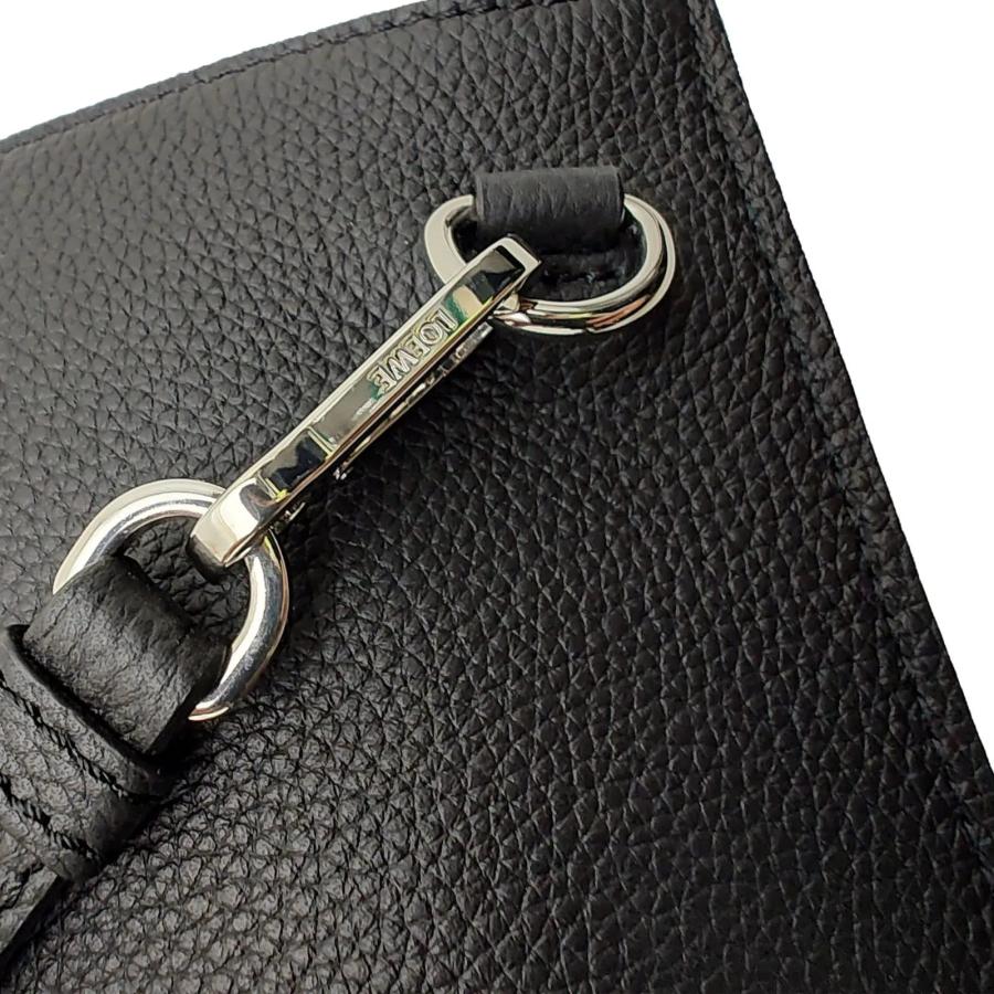 美品 ロエベ ビジネスバッグ アナグラム ロゴ型押し フラップ 鍵付き 本革 LOEWE（ロエベ） 中古品 アナグラム Lジップ ポーチ カーフレザー
