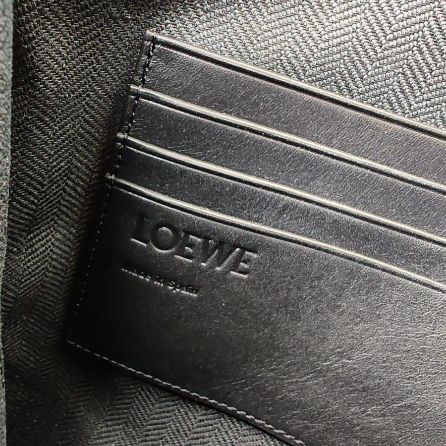 LOEWE（ロエベ） 中古品 アナグラム Lジップ ポーチ カーフレザー