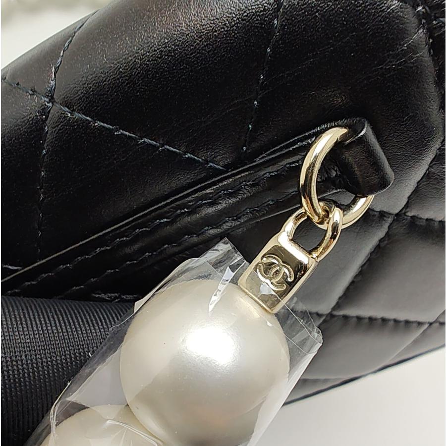 シャネル CHANEL マトラッセ パールチェーン ショルダーバッグ バッグ ラムスキン（羊革） レディース ホワイト系 AP1839 【中古】 CHANEL - シャネル CHANEL マトラッセ パールチェーン ショルダー