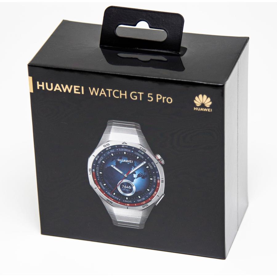 新品 HUAWEI WATCH GT 5 Pro 46mm チタニウム スマートウォッチ ゴルフ 