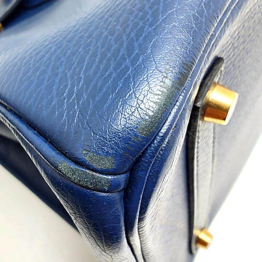 Birkin 中古品 エルメス バーキン35 アルデンヌ ブルー ゴールド金具  
