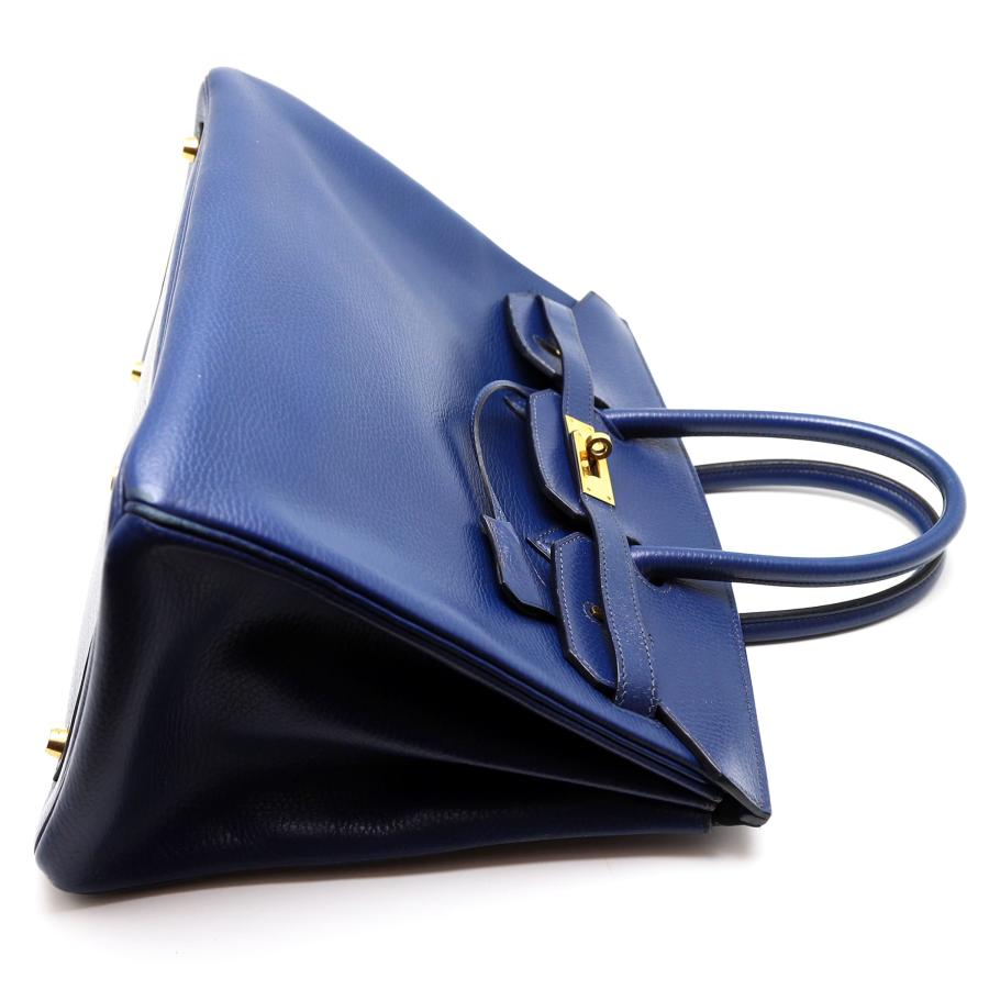Birkin 中古品 エルメス バーキン35 アルデンヌ ブルー ゴールド金具 