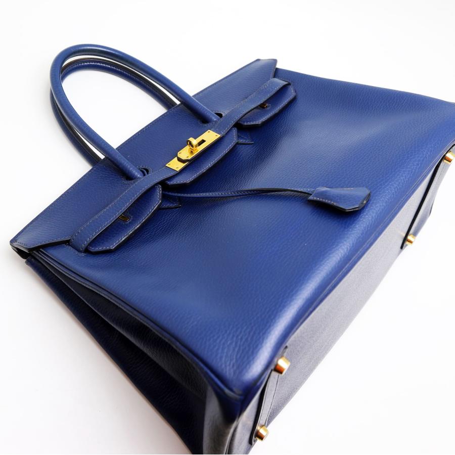 Birkin 中古品 エルメス バーキン35 アルデンヌ ブルー ゴールド金具 
