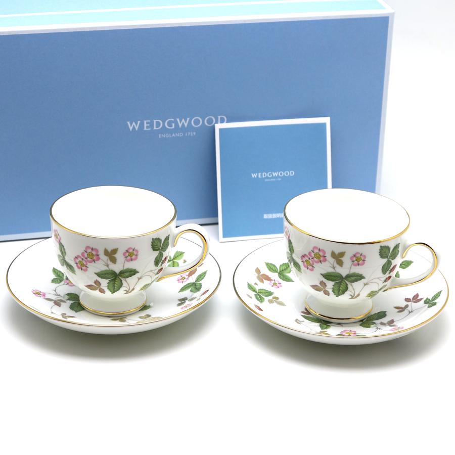 ウエッジウッド WEDGWOOD カップ&ソーサー ワイルドストロベリー 2客