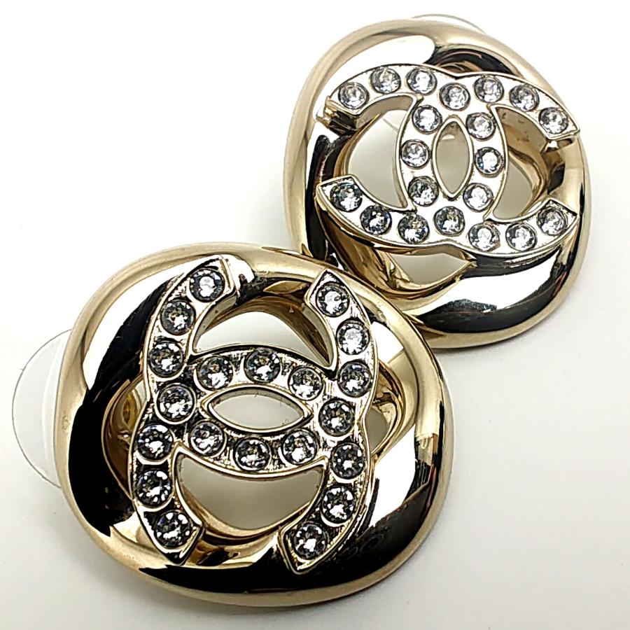 CHANEL 中古品 シャネル ピアス 2025年春夏新作 メタル & ストラス