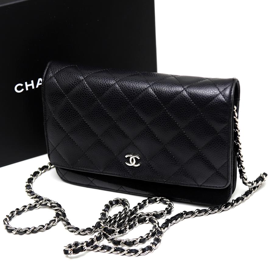 シャネル CHANEL ショルダーバッグ マトラッセ クラシック チェーンウォレット A33814 2011年 ブラック パテントレザー 【中古】 CHANEL】シャネル『マトラッセ クラシック チェーンウォレット』A33814