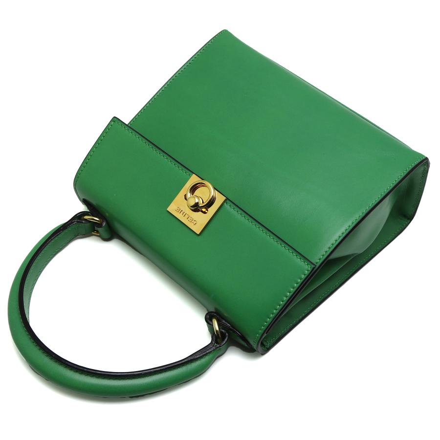 セリーヌ CELINE Cマカダム ショルダーバッグ バッグ キャンバス レザー レディース グリーン系 【中古】 Cマカダム ショルダーバッグ キャンバス レザー ダークグリーン