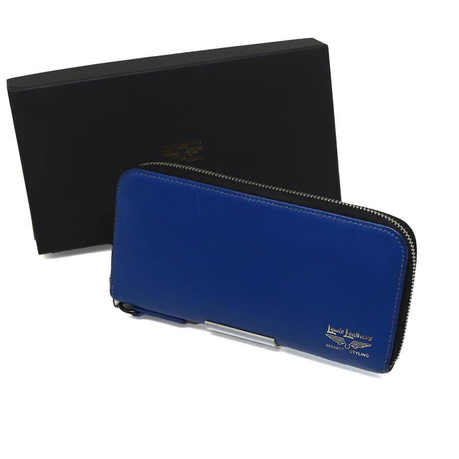 PORTER ポーター 本皮 馬革 長財布 LONG WALLET ネイビー Lewis Leathers（ルイスレザー） 中古品 Lewis Leathers x PORTER LONG