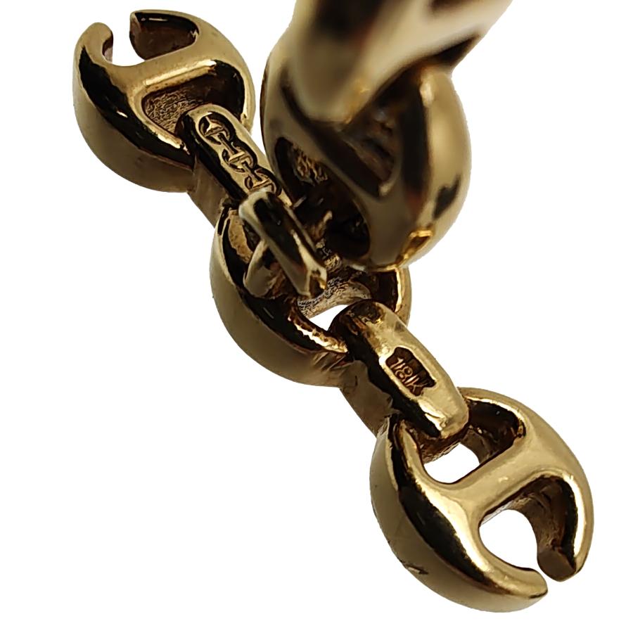 中古品 ホーセンブース 5MM OPEN-LINK BRACELET 18K イエローゴールド