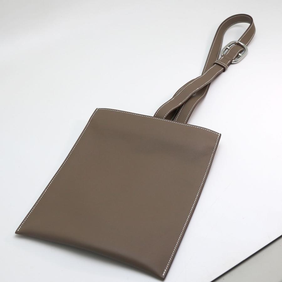 中古美品 エルメス ポッシャンプリュス エトゥープ U刻印 2022年製 メンズ ボディバッグ HERMES_4