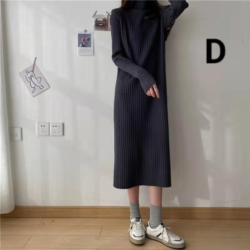 ニットワンピース レディース 秋 冬 40代 代 きれいめ 長袖ワンピース 厚手 ロング丈 カットソー ニットセーター 上品 大きいサイズ おしゃれ 着痩せ 新品 期間限定特価