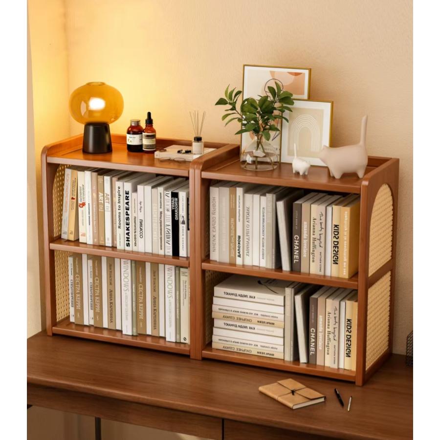 卓上本棚 本立て ブックスタンド 大容量 本棚 竹製 子供部屋 収納 整理