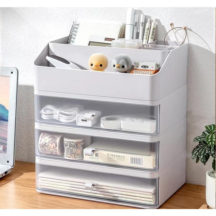 卓上収納ケース デスク上置き棚 机上収納ボックス オフィス収納 卓上収納 本立て 小物収納 書類整理 大容量 文房具 事務用品 の商品画像