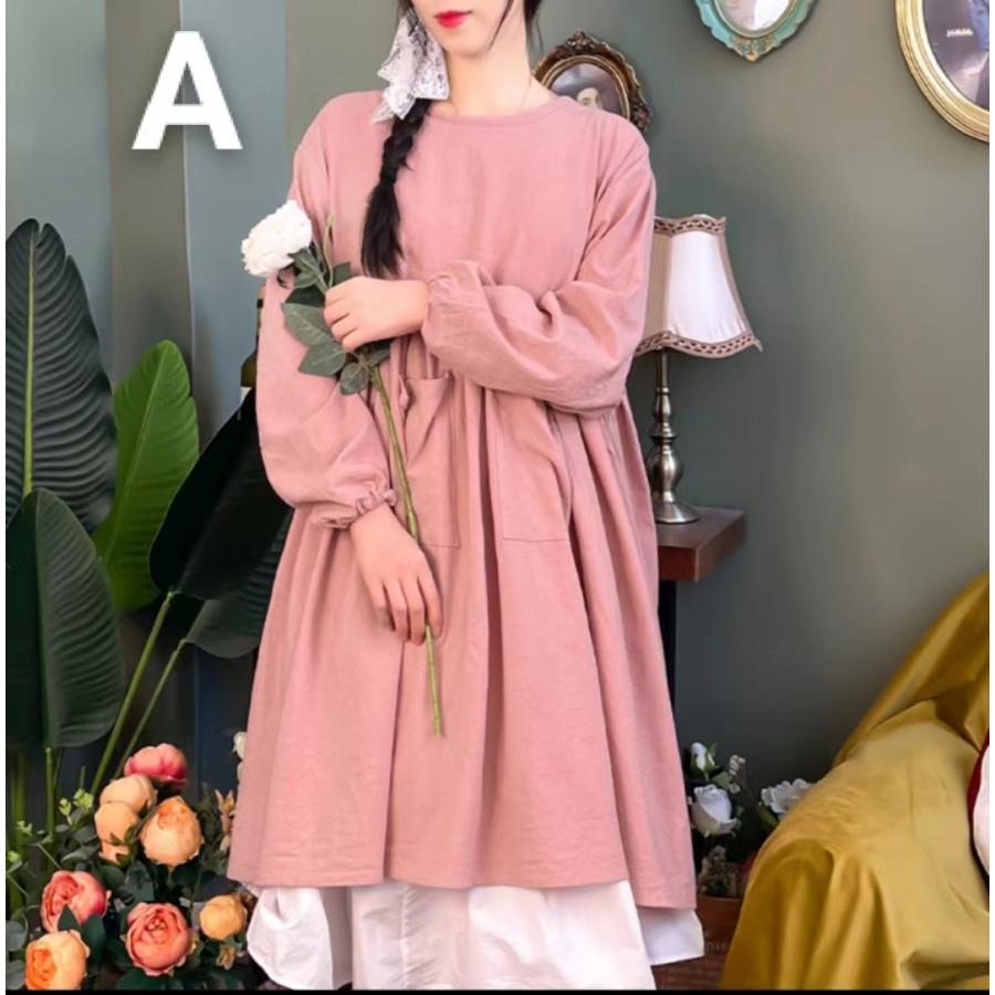 エプロン 大人用 割烹着 ロング 長袖 ポケット付き 手拭きタオル付き