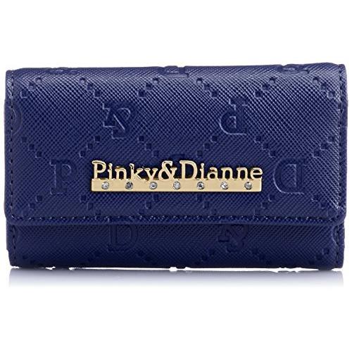 格安 Pinky Dianne ピンキーアンドダイアン ピンキーアンドダイアン キーケース サフィアーノエンボス サフィアーノ素材 ロゴ型押し ネイビー 財布 帽子 ファッション小物 Www Reinnec Cl