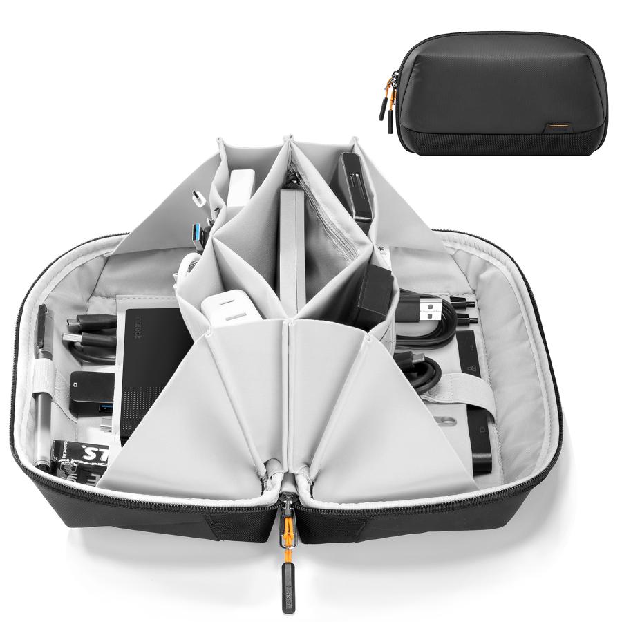 【アウトレット】ガジェットポーチ 大容量 PC周辺小物 PCアクセサリー トラベルポーチ USBケーブル収納 小物ポーチ トラベル用品  持ち運びポーチ 化粧ポーチ の商品画像