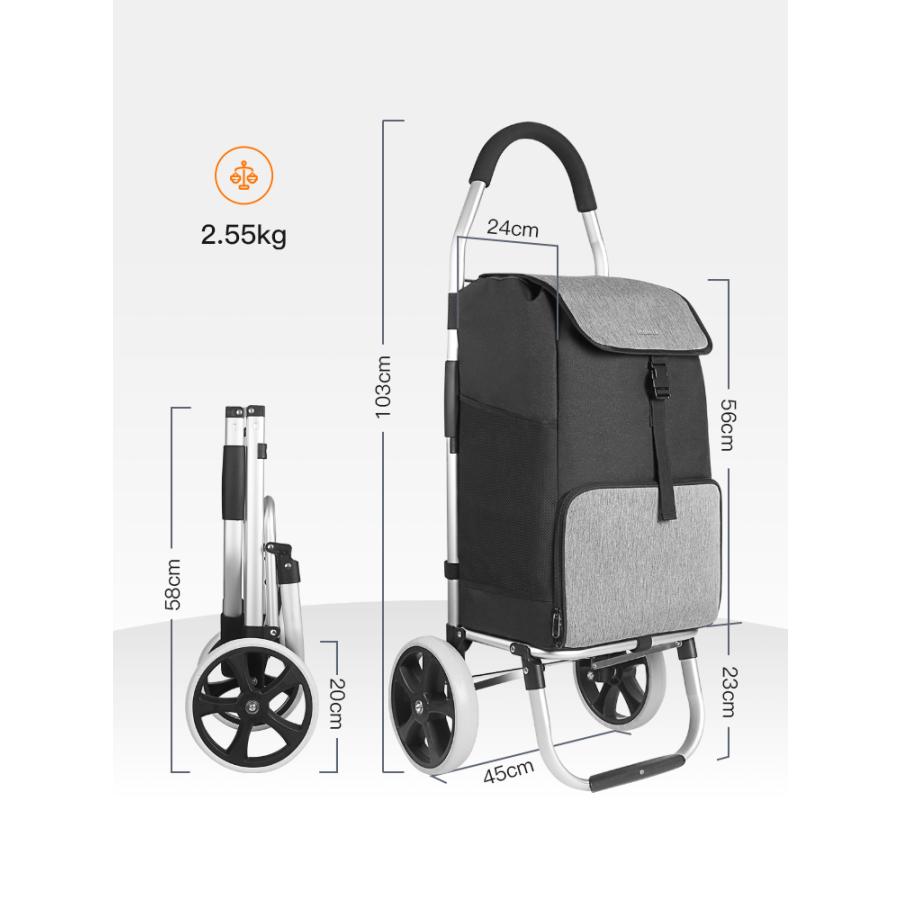 ショッピングカート 大容量 41L キャリーカート おしゃれ 折りたたみ