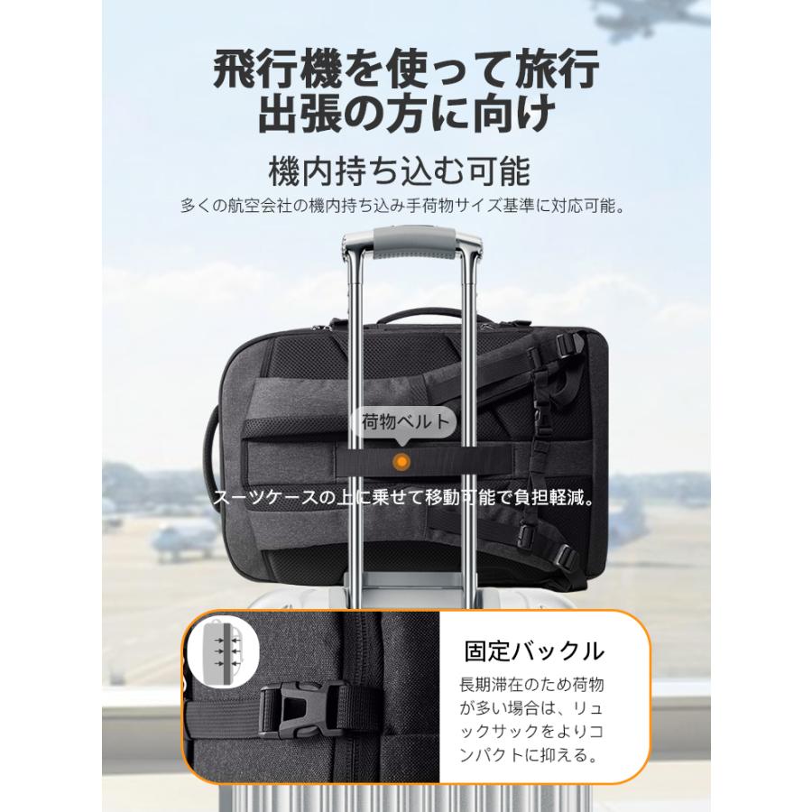 Inateck [拡張可] リュック サック 大容量 トラベル バックパック 38.5