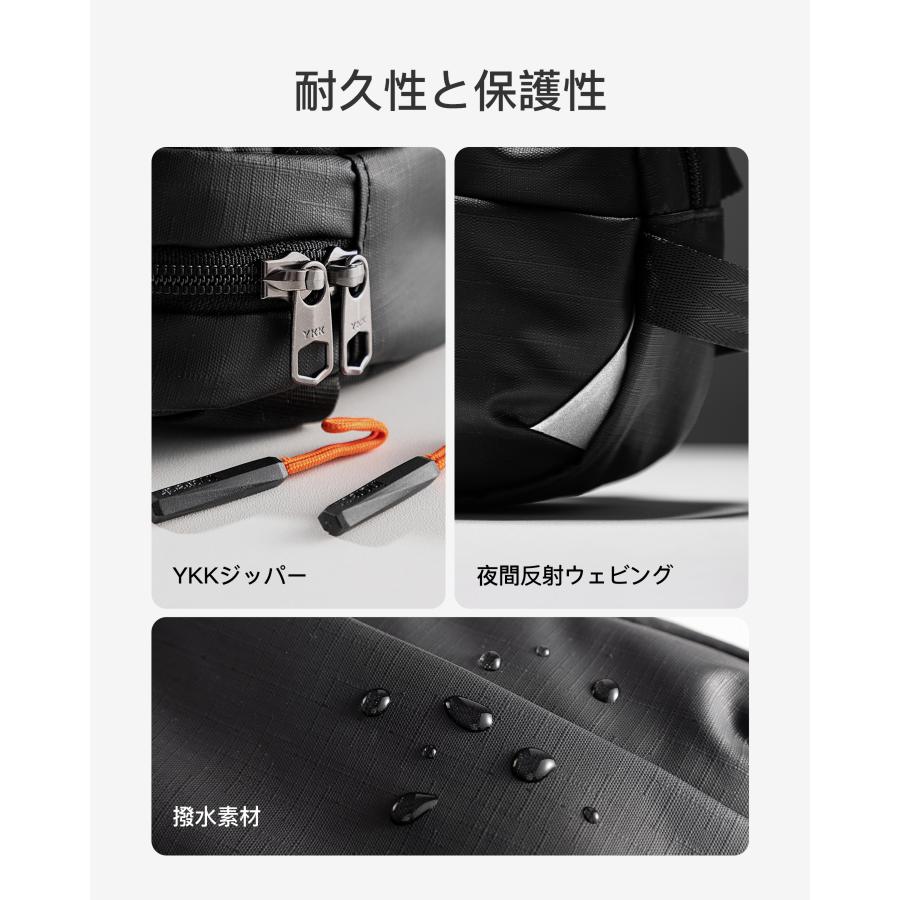 Inateck ウエストポーチ ショルダーバッグ RFIDブロッキング付き 2WAY ボディバッグ メンズ レディース コンパクト 撥水 小さめ 軽量 作業用 仕事用 美容師 | Inateck | 03