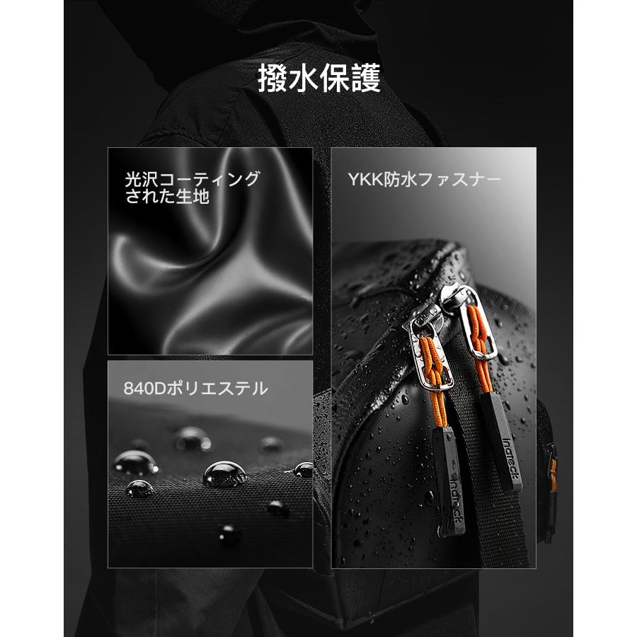 [多機能 大容量]Inateck ボディバッグ スリングバッグ ショルダーバッグ メッセンジャーバッグ 撥水 メンズ レディース 男女 旅行 仕事 バイキング 通勤 自転車 | Inateck | 07