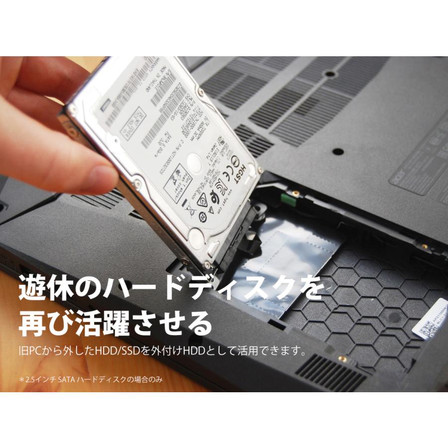 「1年保証」SSD ケース 外付け ドライブケース USB3.0 2.5インチ HDD SSD SATA 3.0 9.5mm 7mm SATAIII hddケース 高速データ転送 UASP対応 バックアップ｜inateck｜10