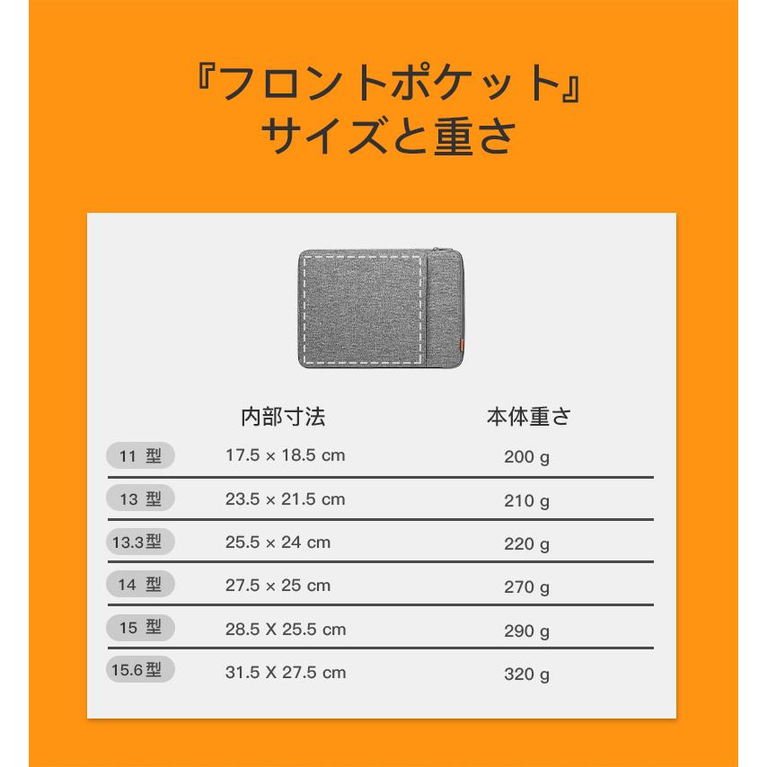 ノートパソコン バッグ ケース ラップトップ スリーブ ノート PC 13 13.6 14 15 15.6 16 インチ Surface MacBook Air Pro M1 M2 M3 2024 おしゃれ かわいい 軽量｜inateck｜19