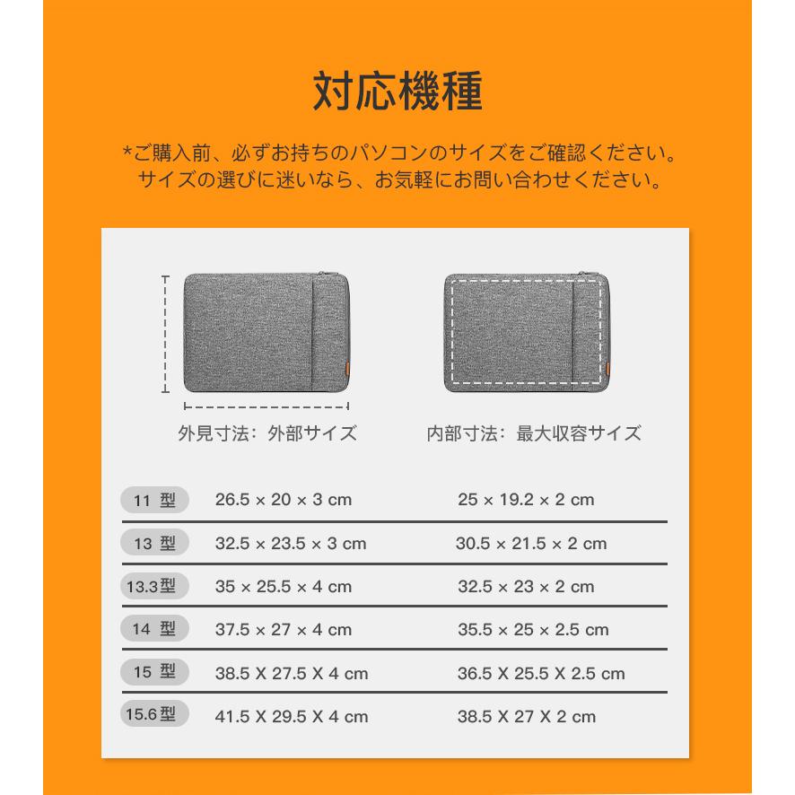 【アウトレット】ノートパソコン バッグ ケース ラップトップ スリーブ ノート PC 11 13 13.6 14 15 15.6 16 インチ Surface MacBook Air Pro M1 M2 2022 軽量｜inateck｜14