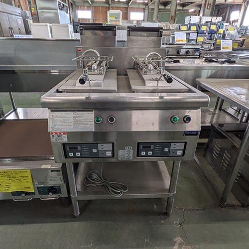 業界最長1年保証】餃子焼器 2連 マルゼン MAZ-44 都市ガス 業務用 中古