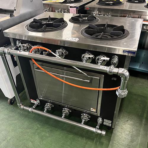 業界最長1年保証】外管式3口ガスレンジ マルゼン MGR-096DS 都市ガス  