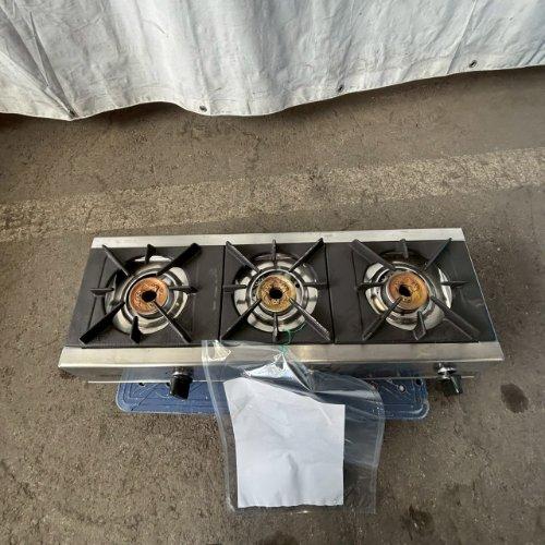 卓上ガスコンロ3口 リンナイ(Rinnai) RSB-306A 都市ガス 業務用 中古 