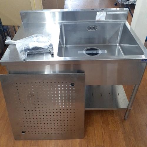 業務用シンク　マルゼン　一槽水切りシンク　台付き　排水ゴミ受け付き　新品未使用 一槽シンク 台付き BGあり マルゼン 業務用 中古/送料別途見積 : 業務