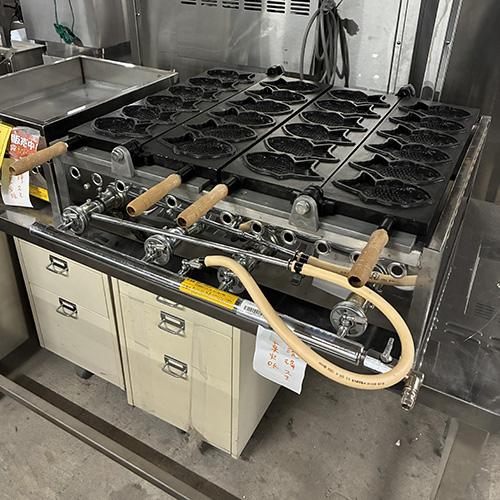たい焼き機 2連 6匹 都市ガス 業務用 中古/送料別途見積 : 業務用厨房