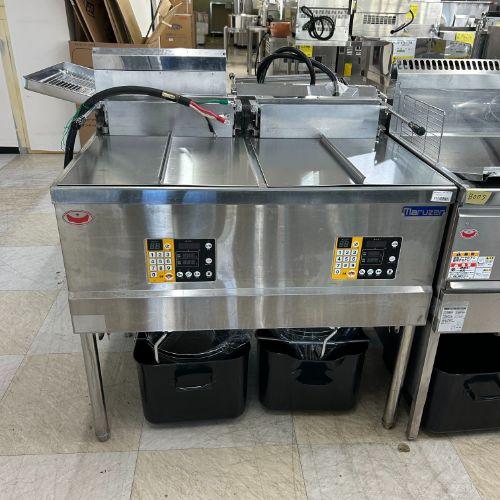 業界最長1年保証】電気二槽フライヤー 18L×2 マルゼン MEF-18WE 業務用 