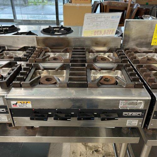 4口テーブルコンロ オザキ OZ60-60K プロパンガス 業務用 中古/送料 