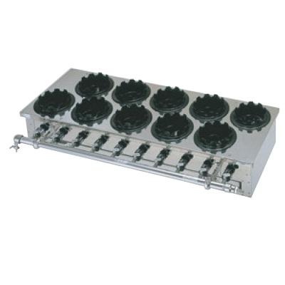 業務用/新品 炊飯器 ガス 釜メシガス炊飯器 二列(10個用)13A 幅1055×奥行370×高さ170(mm) 送料別