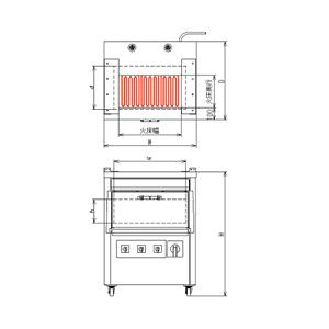 ヒゴグリラー オーブン付タイプ 業務用/新品 三相200V 幅820×奥行650×高さ1,040 (GO-12)｜inbis｜02