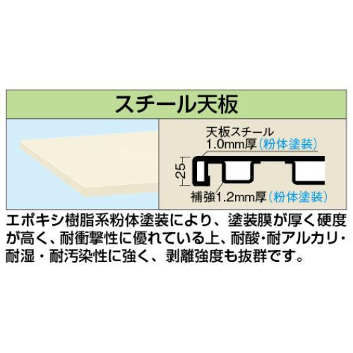 【移動式】【サカエ】軽量作業台KSタイプ(移動式・直進安定金具無し) KS-187SURI 幅W1800×奥行D750×高さH740(mm)/業務用/新品/送料無料
