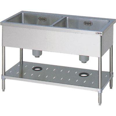 業務用/新品 マルゼン 二槽シンク BS2-126/BS2-126N 幅1200×奥行600×高さ800(mm) 送料無料|業務用厨房・機器用品INBIS|02
