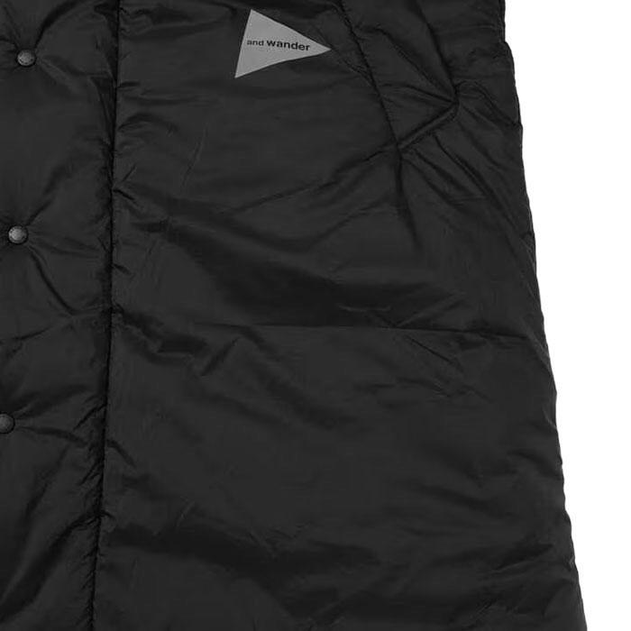 and wander アンドワンダー PRIMALOFT rip coat black andwander and wander アンドワンダー PRIMALOFT rip coat black andwander