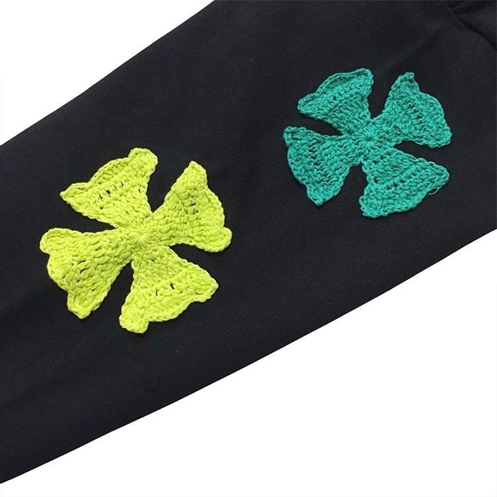 DISCOVERED ディスカバード IRON CROSS CROCHET SWEAT black x DISCOVERED ディスカバード IRON CROSS CROCHET SWEAT black x