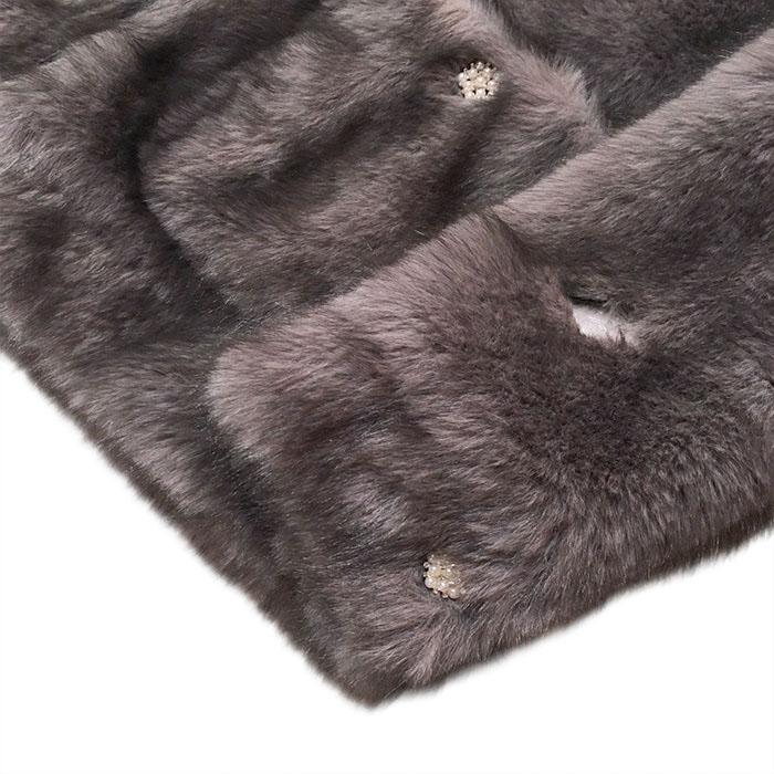 【SALE セール】コンダクター el conductorH CHEMICAL FUR BLOUSON silver elconductorH-PD25AJ03の画像
