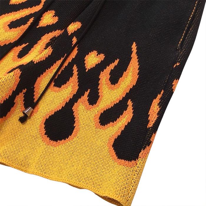 SALE セール】コンダクター el conductorH COTTON KNIT FLAME PATTERN