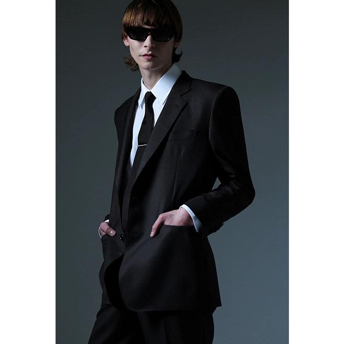 ジョンローレンスサリバン JOHN LAWRENCE SULLIVAN Wool single breasted jacket black JLS-01-01の画像