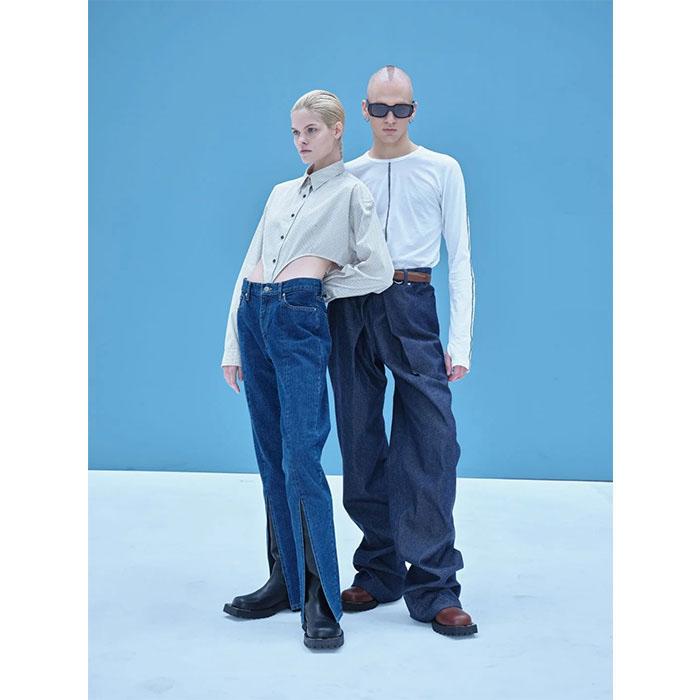 ジョンローレンスサリバン リジットデニム Mサイズ　インディゴブルー JOHN LAWRENCE SULLIVAN ジョンローレンスサリバン Rigid denim