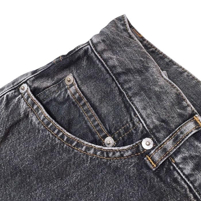 ジョンローレンスサリバン JOHN LAWRENCE SULLIVAN Washed denim super wide pants black JLS-02-23-Sの画像