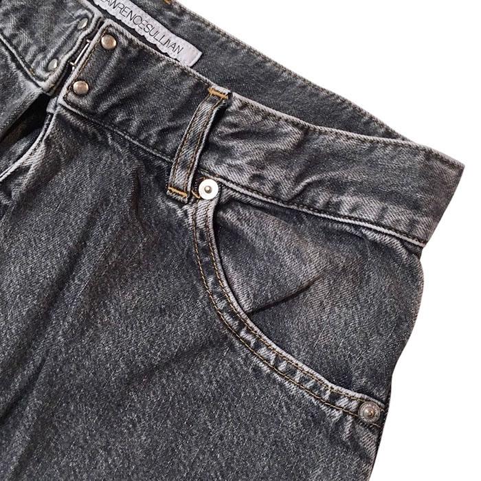 ジョンローレンスサリバン JOHN LAWRENCE SULLIVAN Washed denim super wide pants black JLS-02-23-Sの画像