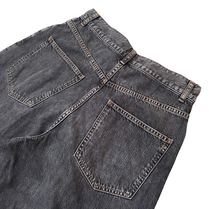 ジョンローレンスサリバン JOHN LAWRENCE SULLIVAN Washed denim super wide pants black JLS-02-23-Sの画像