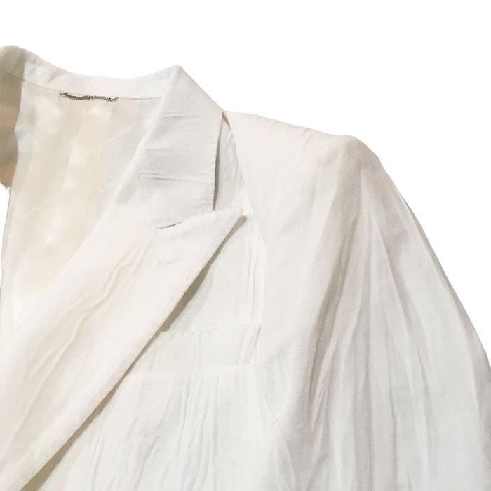 人気新品新作 ジョンローレンスサリバン JOHN LAWRENCE SULLIVAN Velvet double breasted jacket white JLS-1A004-0124-07