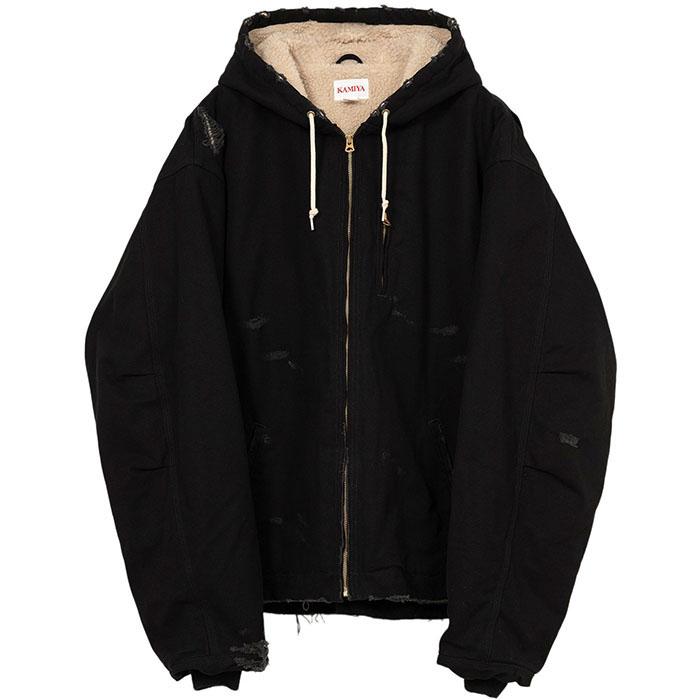 KAMIYA カミヤ KAMIYA BORO Duck Blouson black KAMIYA-G13BL024